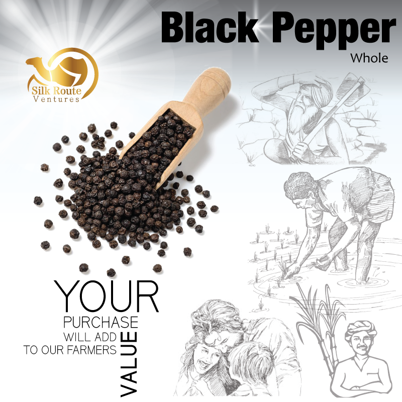 Organic Ceylon Black Pepper Whole Sri Lanka Premium Quality Ekowarehouse