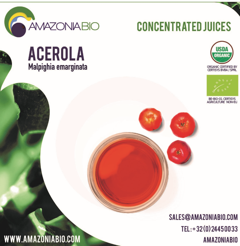 Organic Acerola Concentrated Juice Clarified 65° Ekowarehouse