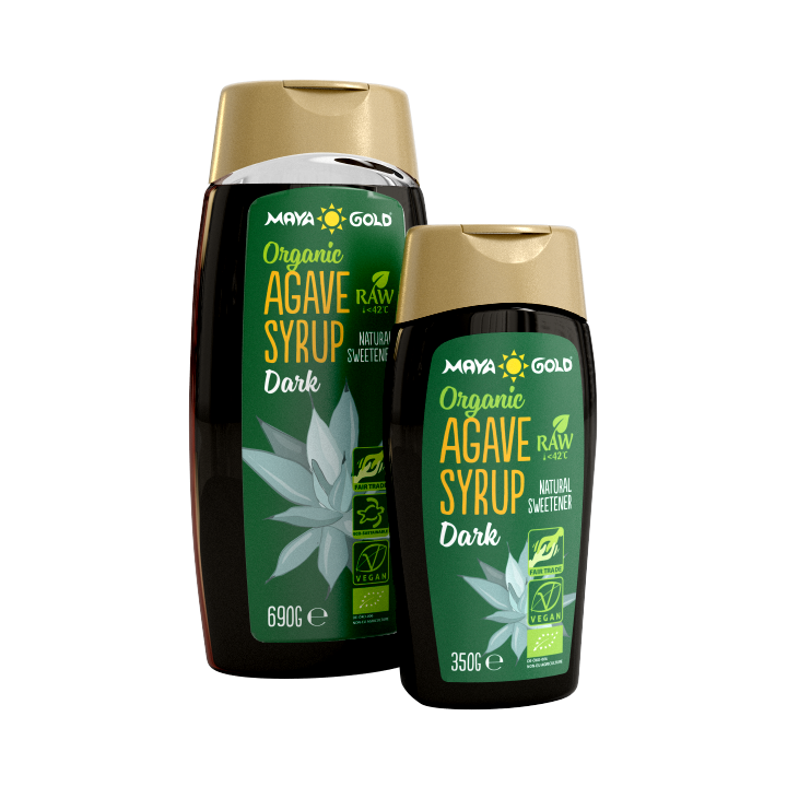 Maya Gold Retail Organic Agave Syrup Dark 690g and 350g Ekowarehouse