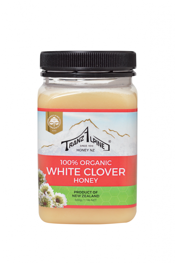 500g Organic White Clover Honey Ekowarehouse