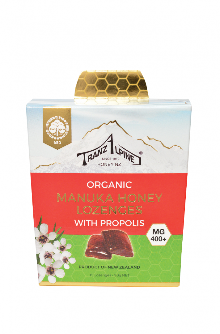 90g Organic Manuka Honey Lozenges MG400+ with Propolis  