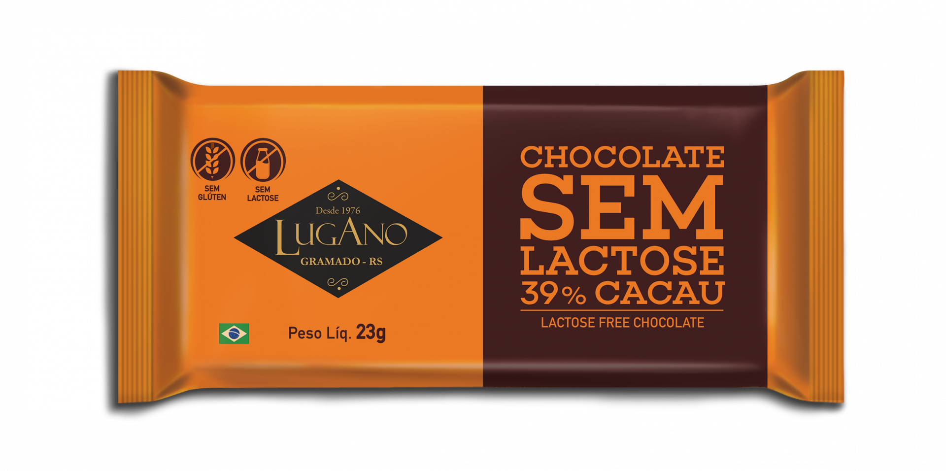 Lugano Lactose Free Chocolate Bar Ekowarehouse