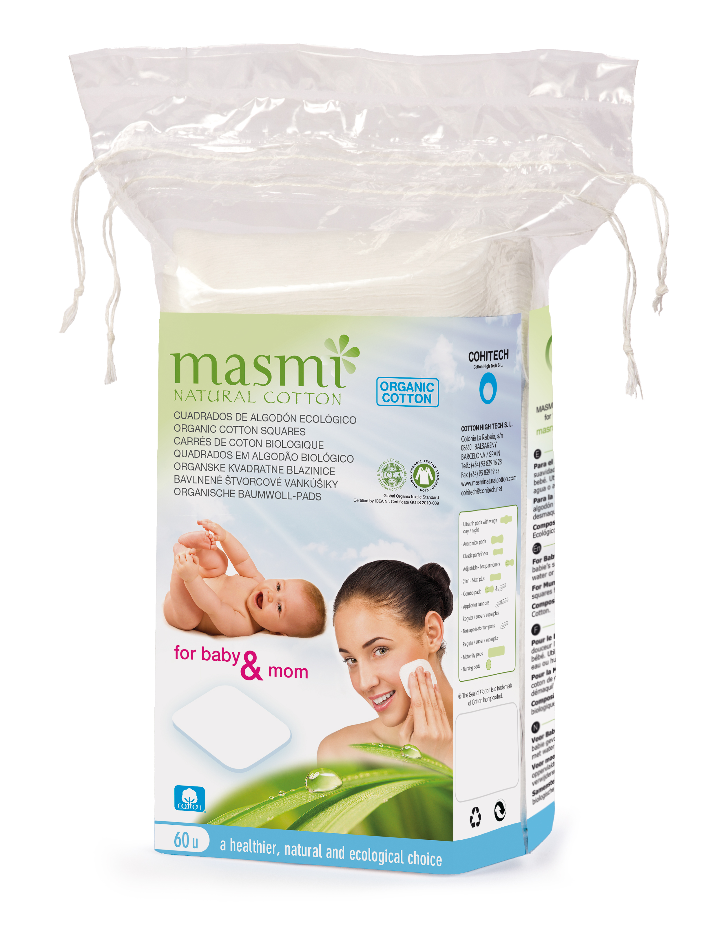 Organic Cotton Squares Ekowarehouse