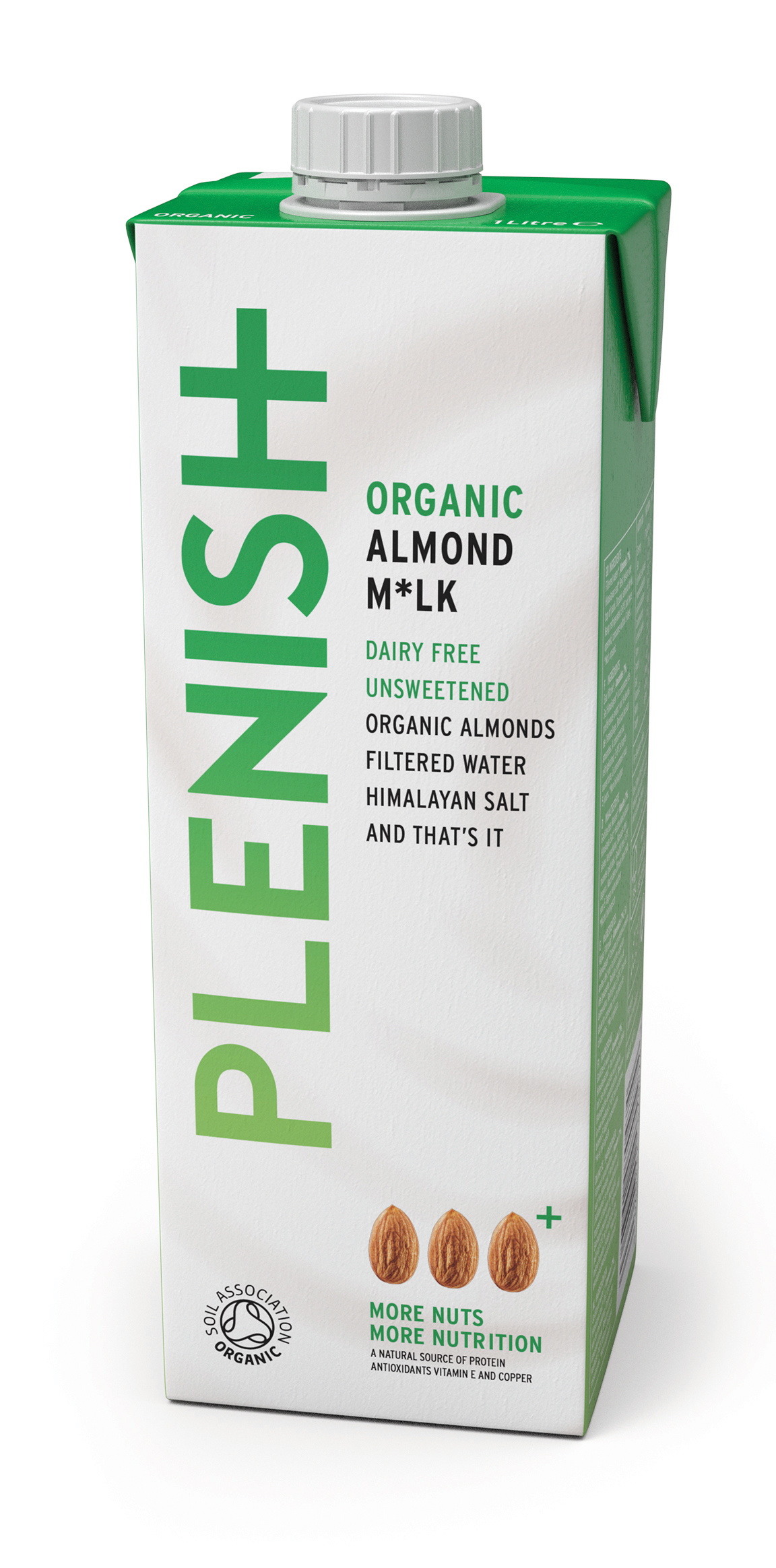 Plenish Organic 7 Almond Milk 1L Long life Ekowarehouse