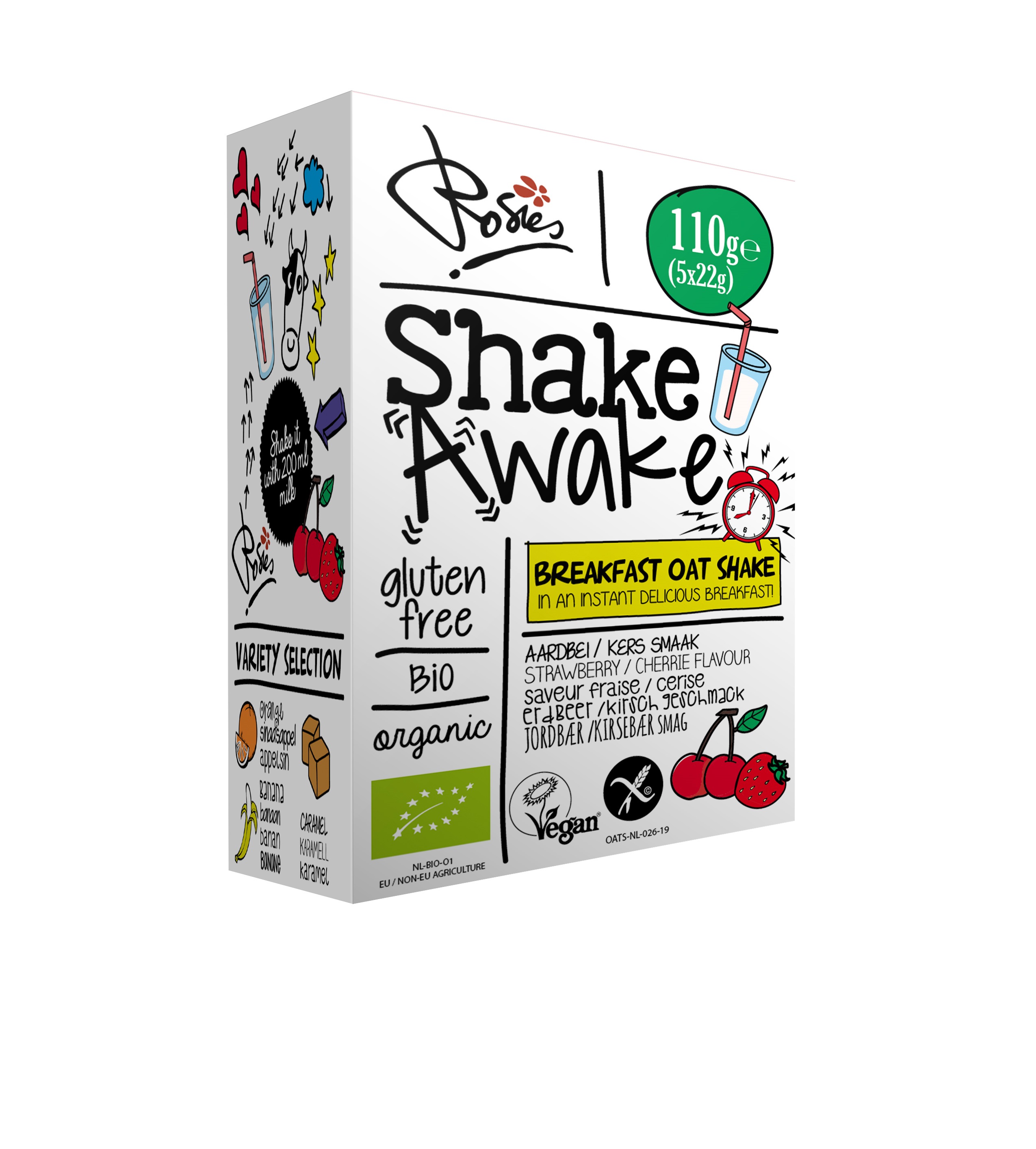 Organic Gluten free Cereal Shake Awake Strawberry / Cherry Ekowarehouse