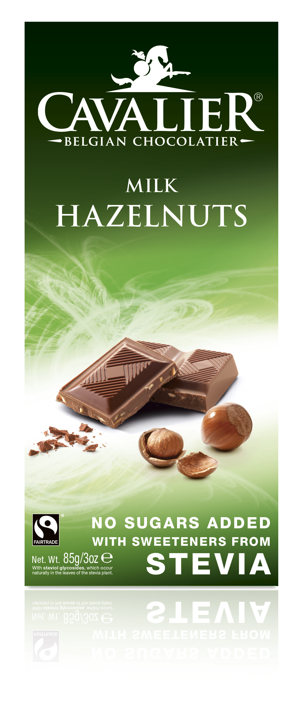 Stevia 85gr Milk Hazelnut bar sweetened with stevia Ekowarehouse
