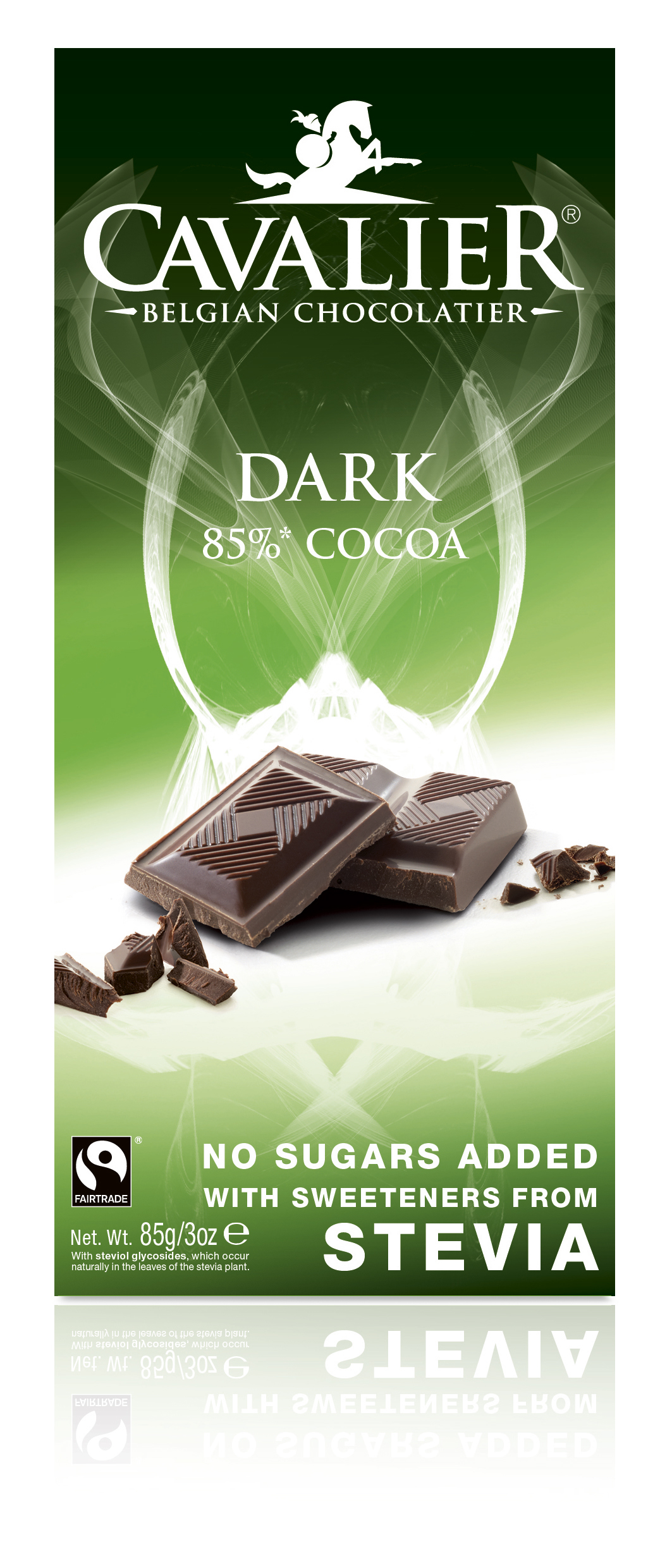 Stevia 85gr Dark chocolat bar sweetened with stevia Ekowarehouse