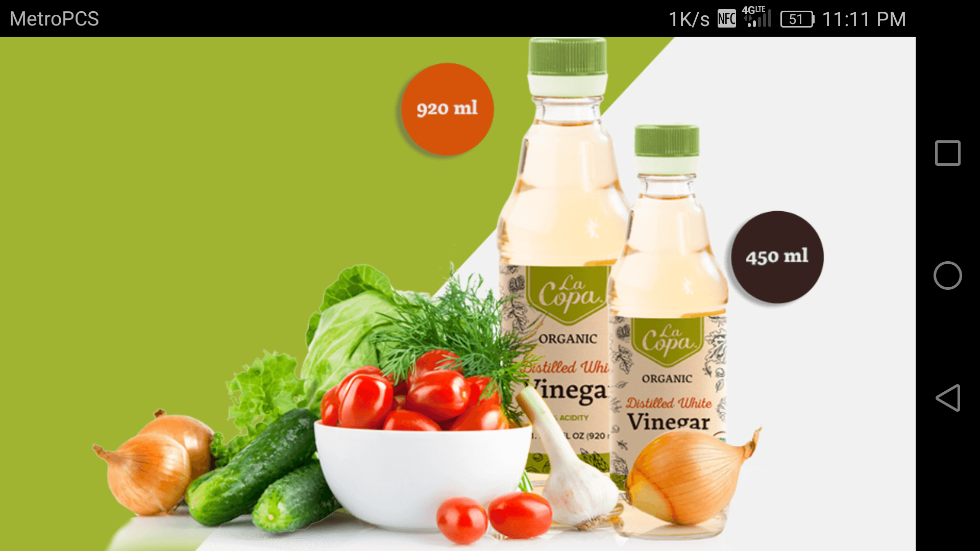 Organic distilled White Vinegar 1/2 litre Ekowarehouse