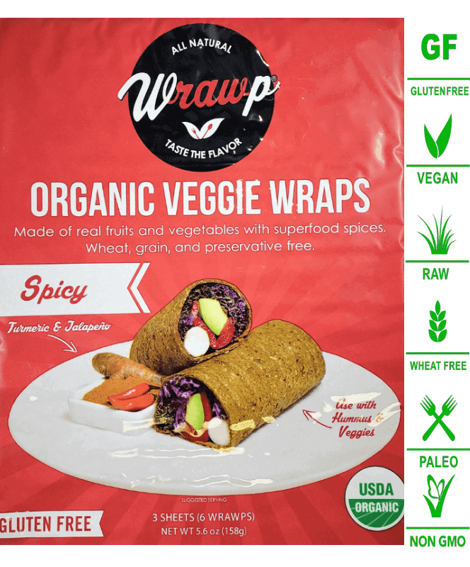 FOOD SERVICE / BULK Organic Veggie Wraps Spicy (12/pkg x 7pkg/case