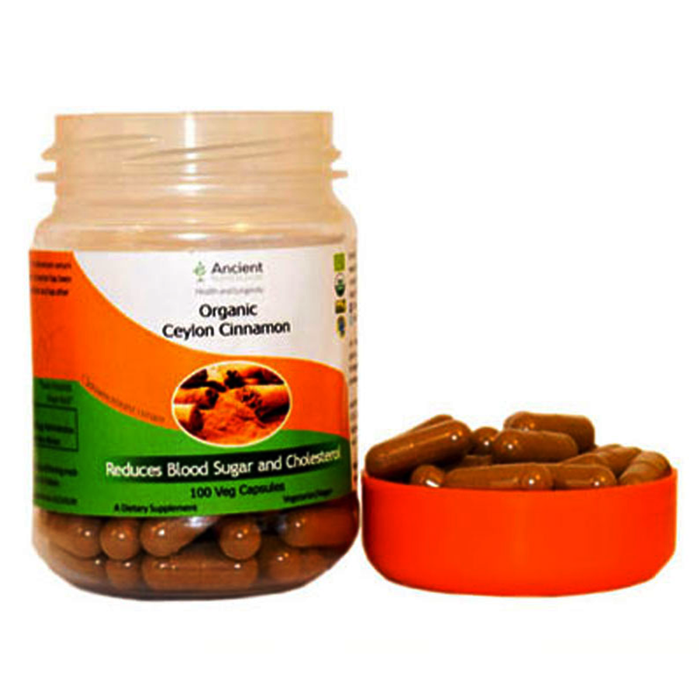 Organic Ceylon Cinnamon Dalchini Capsules from Ancient Nutraceuticals