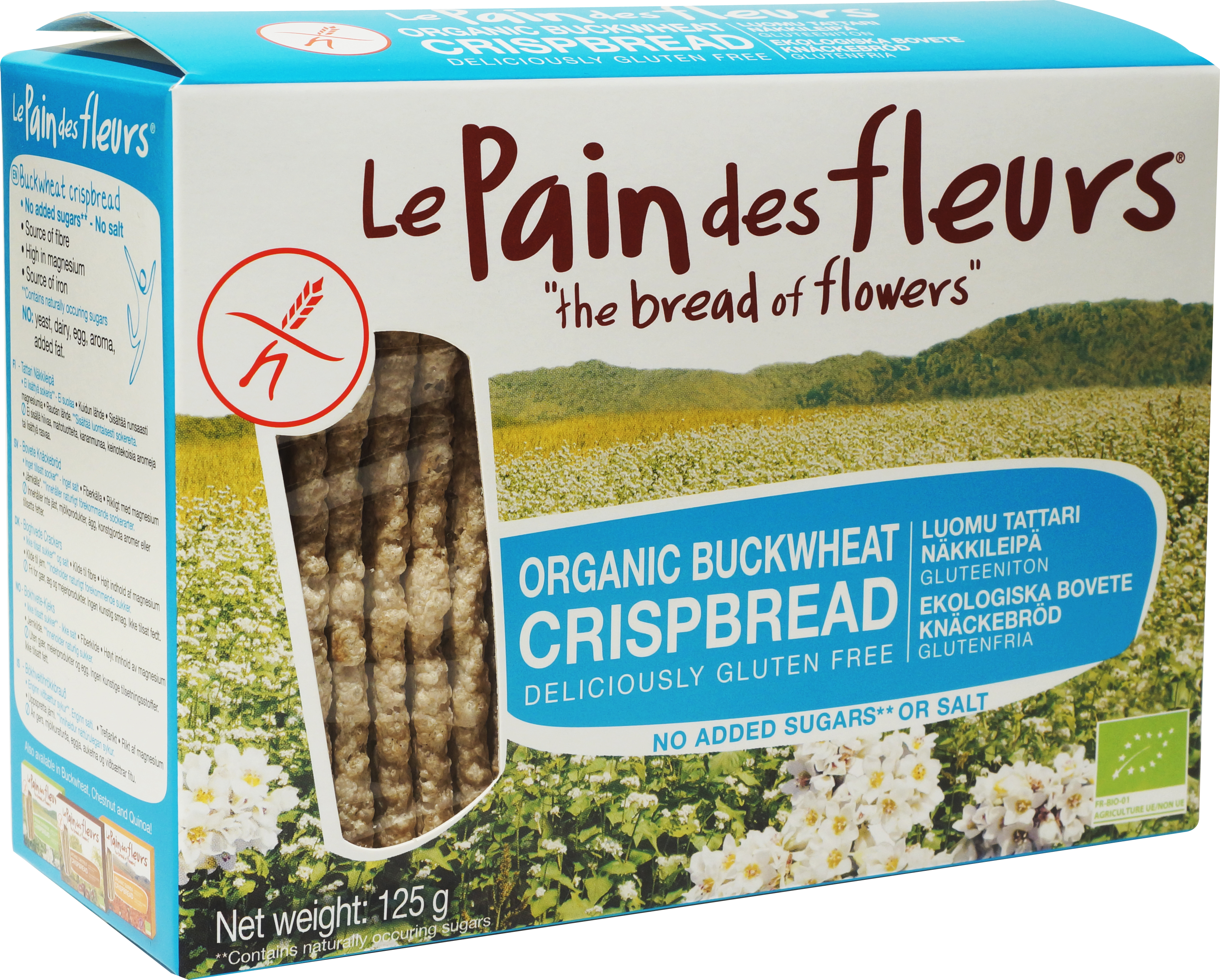 Le Pain des Fleurs Buckwheat crispbread no salt, no sugar added