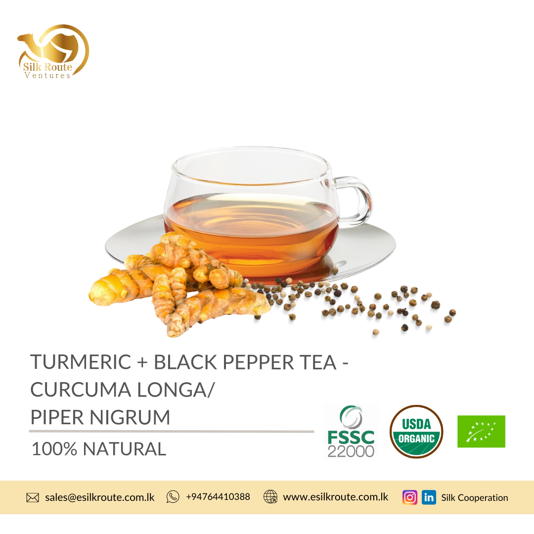 Turmeric + Black Pepper Tea Curcuma Longa / Piper Nigrum Ekowarehouse