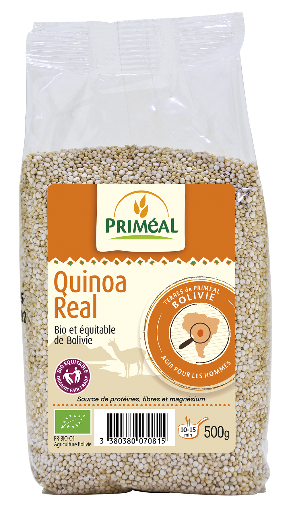 Priméal Quinoa Real plastic bag 500g Ekowarehouse