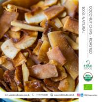 Healthy Organic Coconut Chips (Roasted) with Natural &amp; Toasted Flavor
