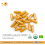 Organic Turmeric with Black Pepper Capsules in Bulk and Private Label from Sri Lanka